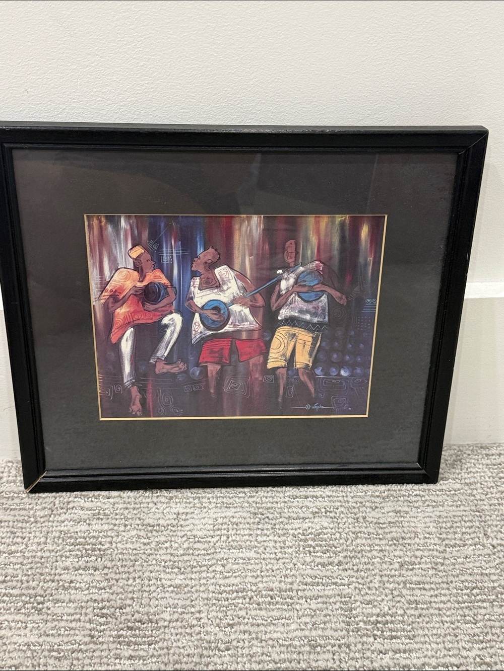 "African Musicians" (1991) framed print